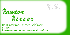 nandor wieser business card